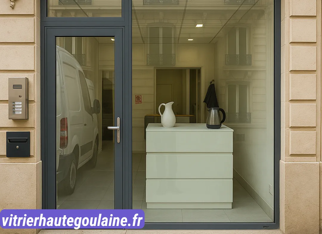 Façade vitrine de magasin en aluminium sur mesure à Haute-Goulaine